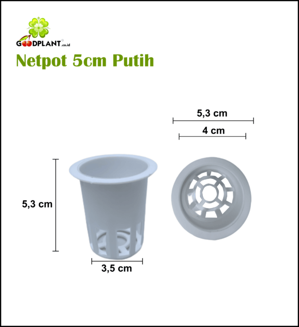 Netpot 5cm Putih - GOODPLANT | Toko dan Kebun Hidroponik | 0822 2727 3232