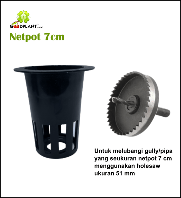 Netpot 7cm Hitam - GOODPLANT | Toko dan Kebun Hidroponik | 0822 2727 3232
